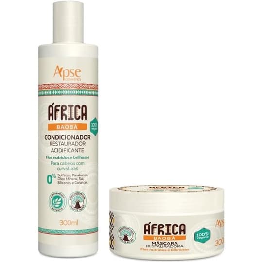 KIT Apse África Baobá Condicionador 300ml e Máscara 300g