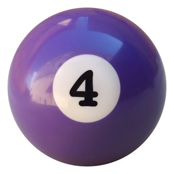 Bola de Bilhar Avulsa Numerada 50 mm Nº 04 Roxa