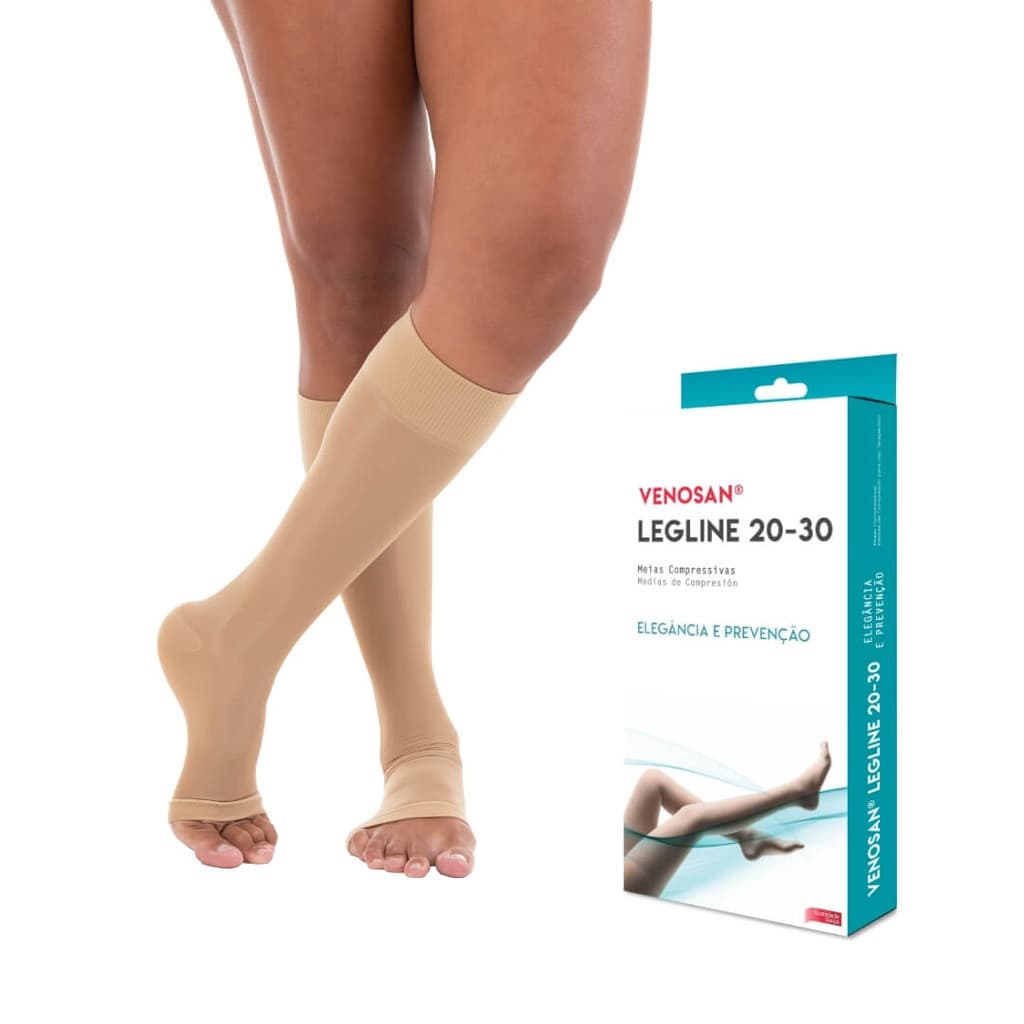 Meia Venosan Legline 20-30 mmHg 3/4 Panturrilha Cor Olinda