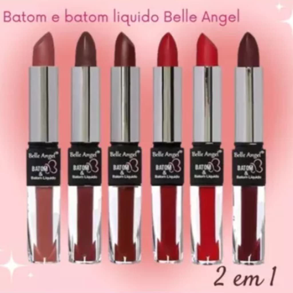 Batom Matte Belle Angel 2 em 1 Alta Pigmentação Longa Duração / B073