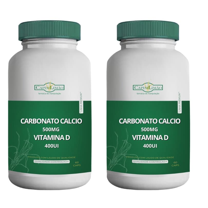 Carbonato 500mg + Vitamina D 400 ui 120cápsulas