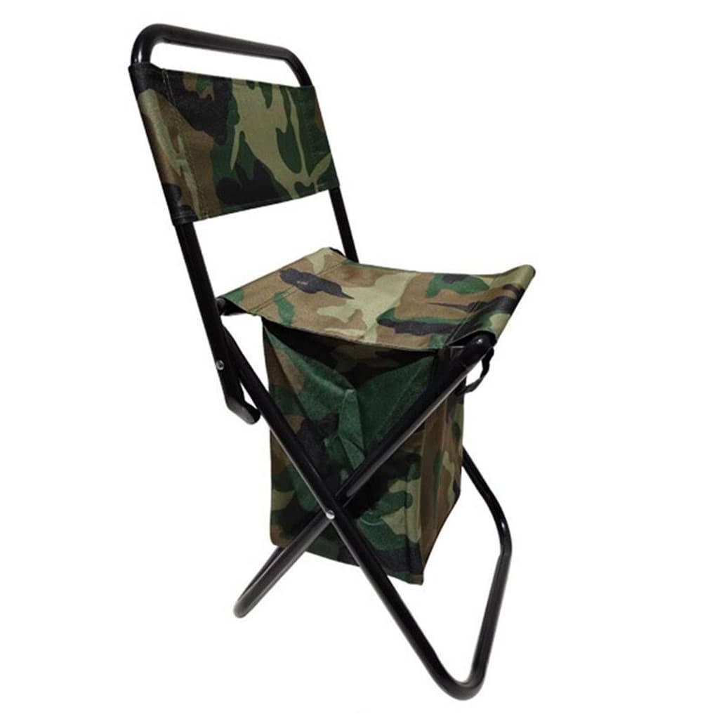 Cadeira Bolsa Portatil Camuflada Dobravel Pesca Acampamento Piquenique Fila Espera Camping Praia Ar Livre Reforçada Leve
