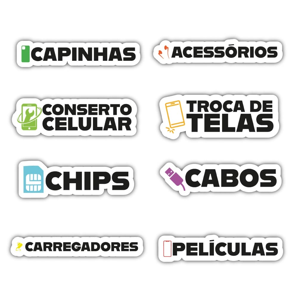 Kit Placa Quadro Branco Assistência Celular
