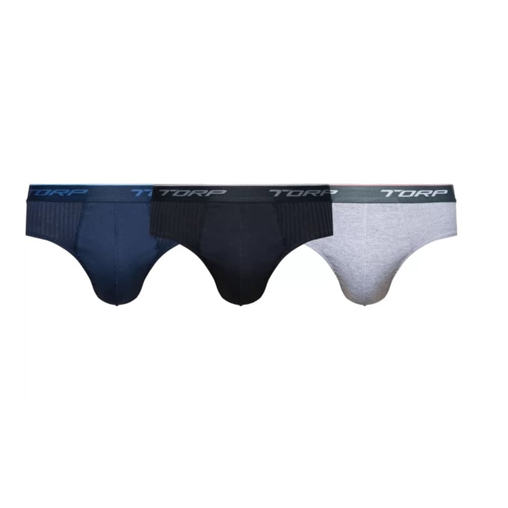 Cueca Slip Cós Kit/3 Algodão Torp Ref 7004