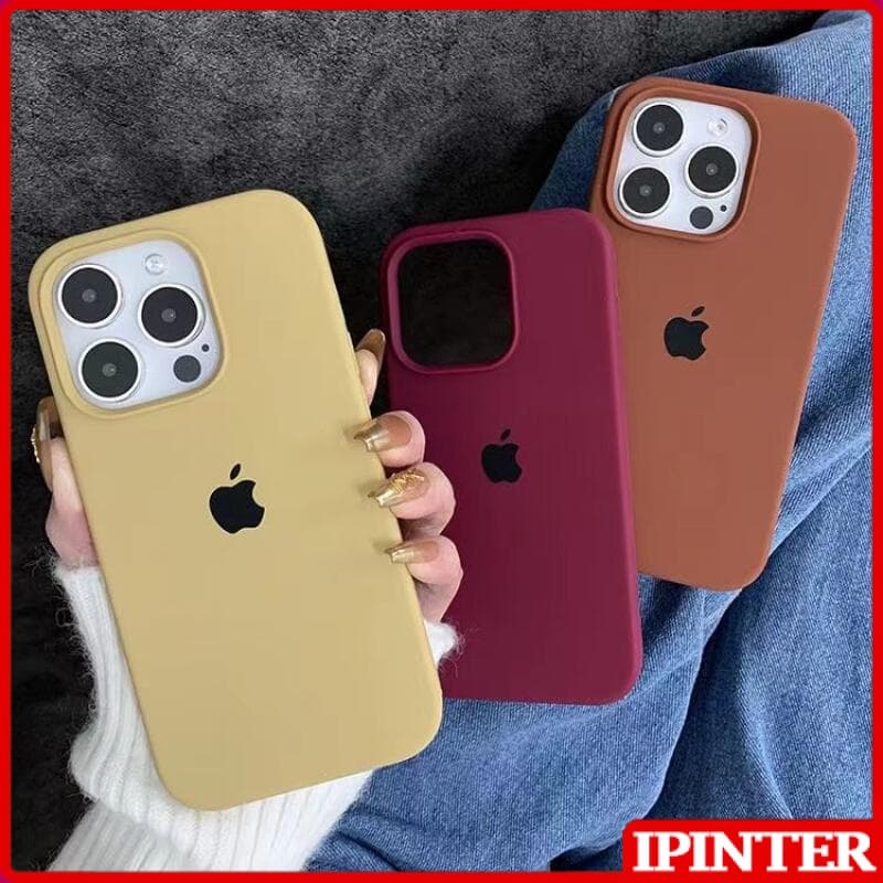 Capa De Silicone Líquido Para iPhone Air 17 16 15 14 13 12 11 Pro Max Estilo Oficial Original Protetora