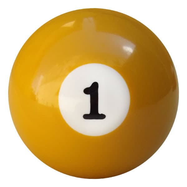 Bola de Bilhar Avulsa Numerada 50 mm Nº 01 Amarela