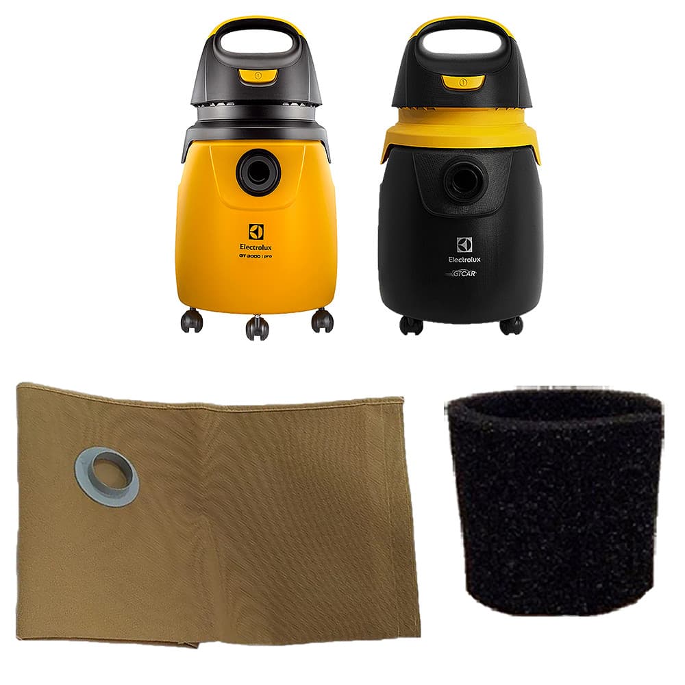 Saco Reutilizável + Filtro Permanente para Aspirador Electrolux GT3000 / GTCAR