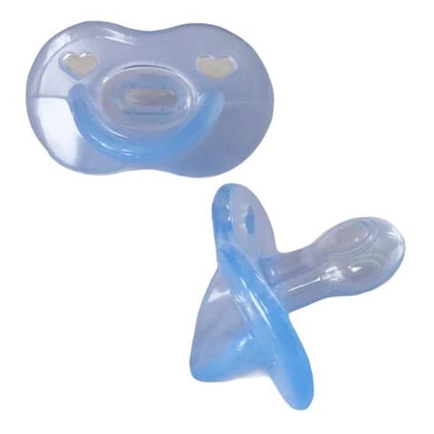 Chupeta  Silicone Calmante  Bico Reto Simétrico Baby Nany Azul