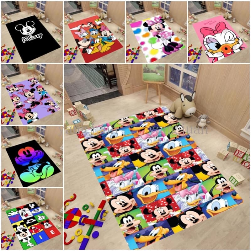 Personagens Da Disney Mickey Mouse Minnie Tapete Quarto Sofá De Cabeceira De Porta De Banheiro Tapetes Absorventes E Ant