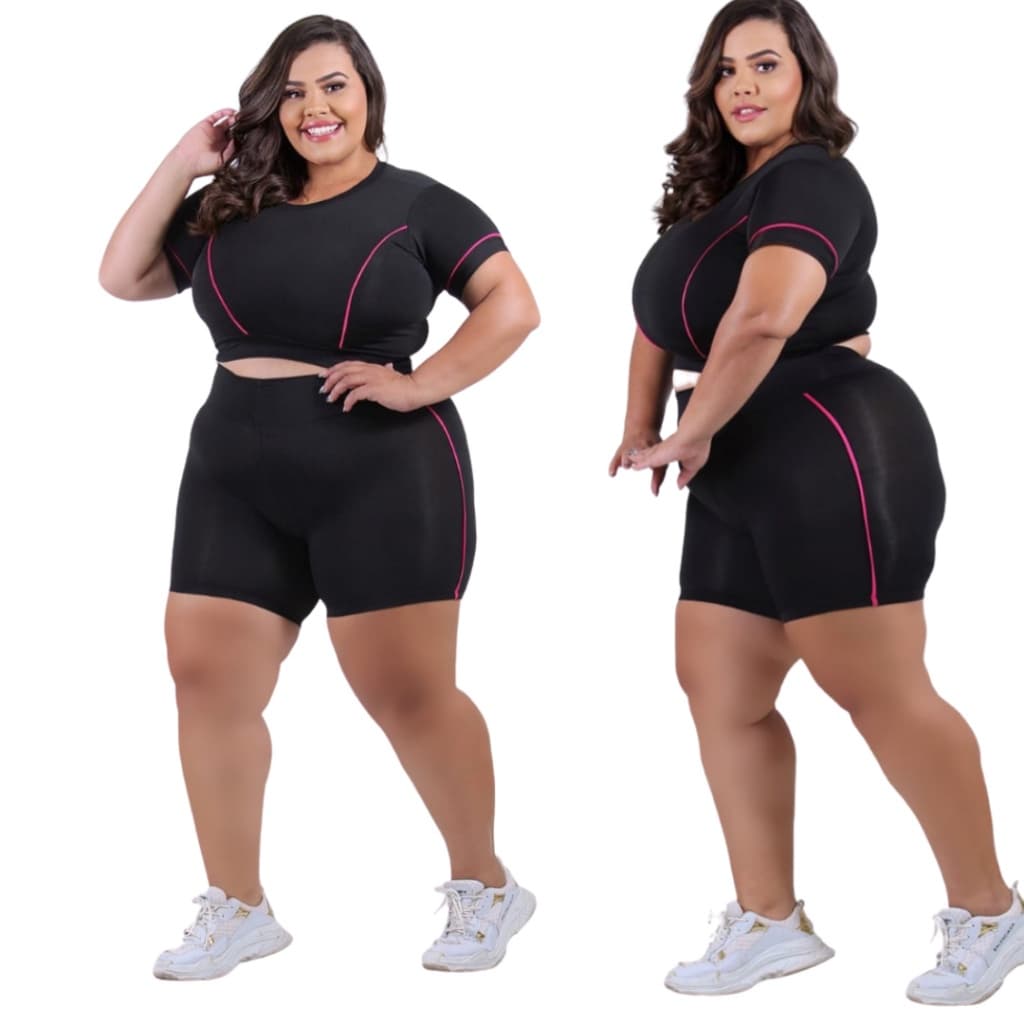 Conjunto Fitness Roupa de academia PLUS SIZE premium GG XGG e EXGG Outono Inverno