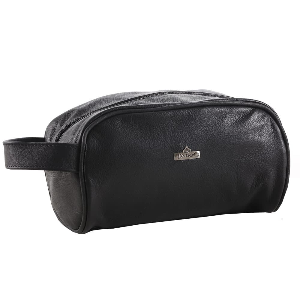 Bolsa Nécessaire  Couro - A24 - Preta