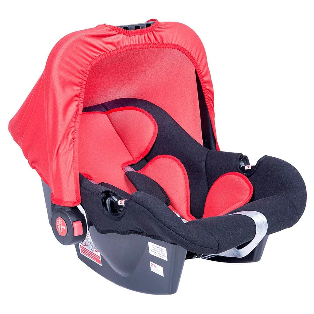 Cadeirinha De Bebes Assento De Criancas Para Carro Ate 13 Kg Preto E Vermelho Infantil Capota Retratil - Styll Baby