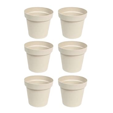 Kit Vaso Redondo Floratta NR 26 Rischioto 6 Unidades Areia