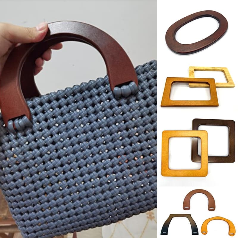 ❗1PC Not 1Pair❗Para Bolsas Tote Handle Bag Bagagem De Madeira Tecida Substituição Sólida Artesanato De Bricolagem