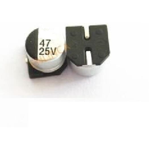 5 Peças Capacitor Eletrolítico Smd Alumínio 47uf X 25v