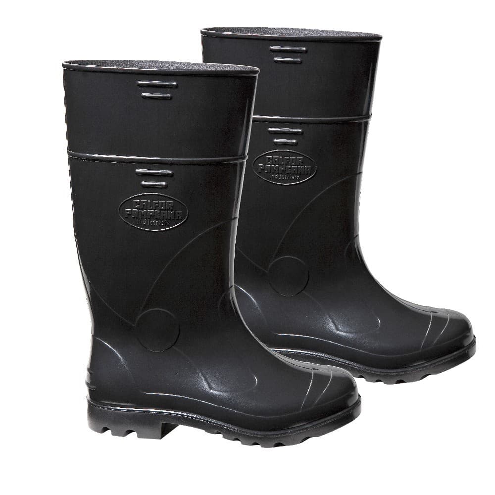 Bota Preta Cano Alto Pampeana Diversos PVC Resistente Impermeável Galocha Imperdível