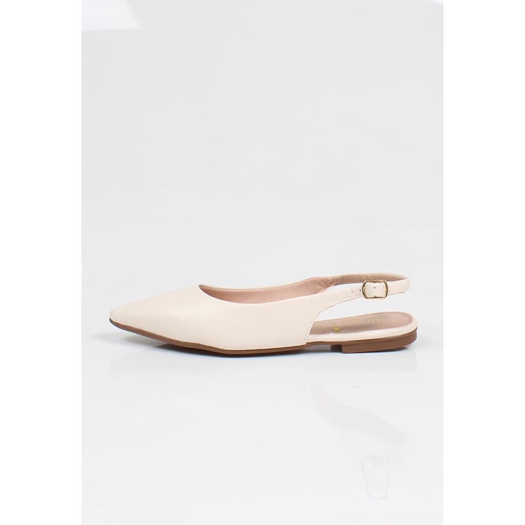 Sapatilha Mule Slingback Week Shoes Bico Fino Pérola