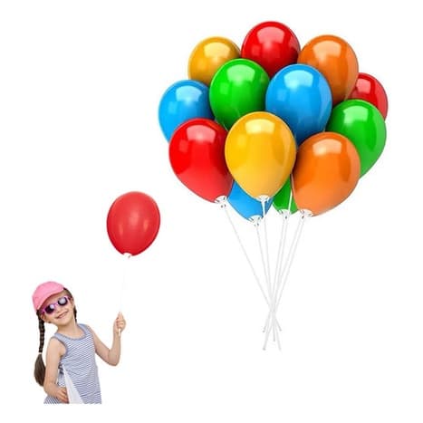 Suporte Balão Bexiga Vareta Pega Balão - 40 Cm - 10 Unidades