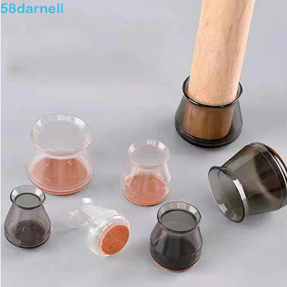 DARNELL 8pcs Capa De Pés De Cadeira , Redonda De Silicone , Borracha TPR Antiderrapante Com De Feltro Fundo