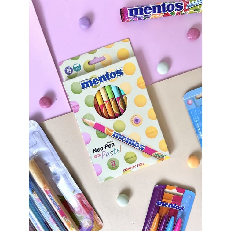 Canetinha Hidrográfica Mentos - (12 unidades) - Compactor