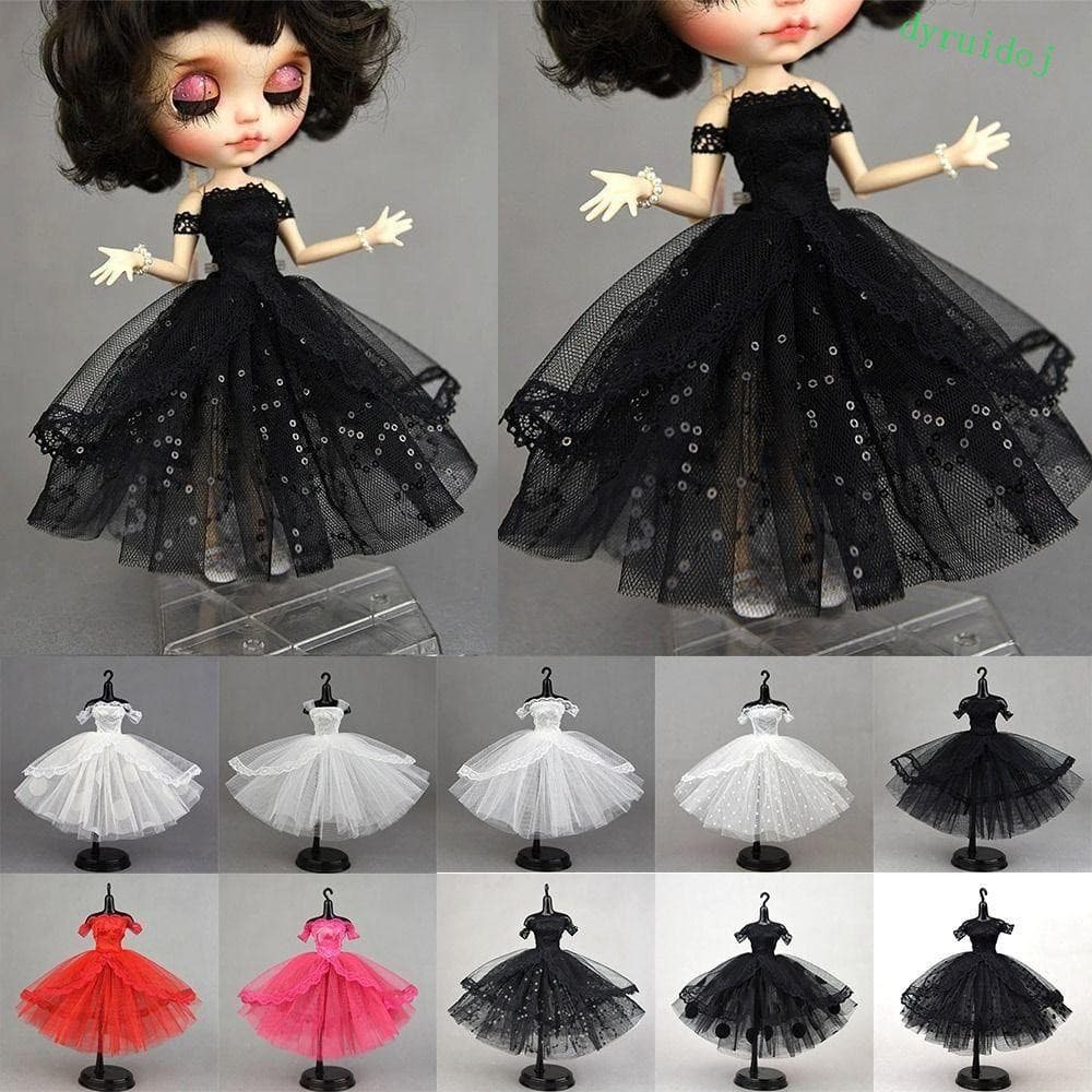DYRUIDOJ1 Roupas De Bonecas De Renda , Vestido De Baile Boneca Princesa De Multicamadas Para Festa À Noite