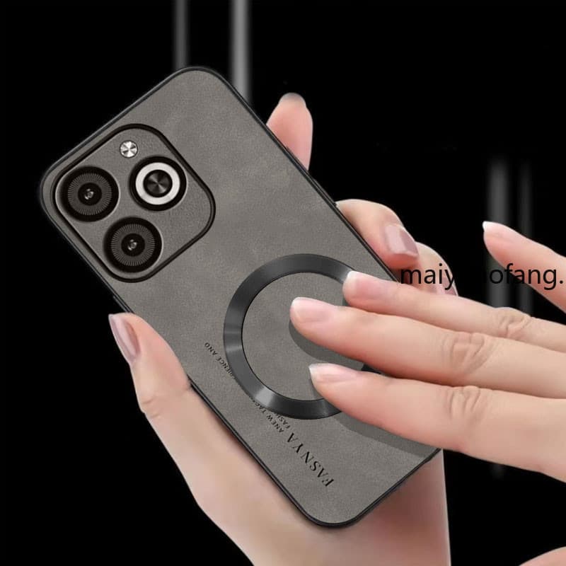 Invólucro infinix smart 8 pro Capa De Telefone Protetora De Anel De Sucção Magnética Antivibração Com Bordas Suaves E Tr