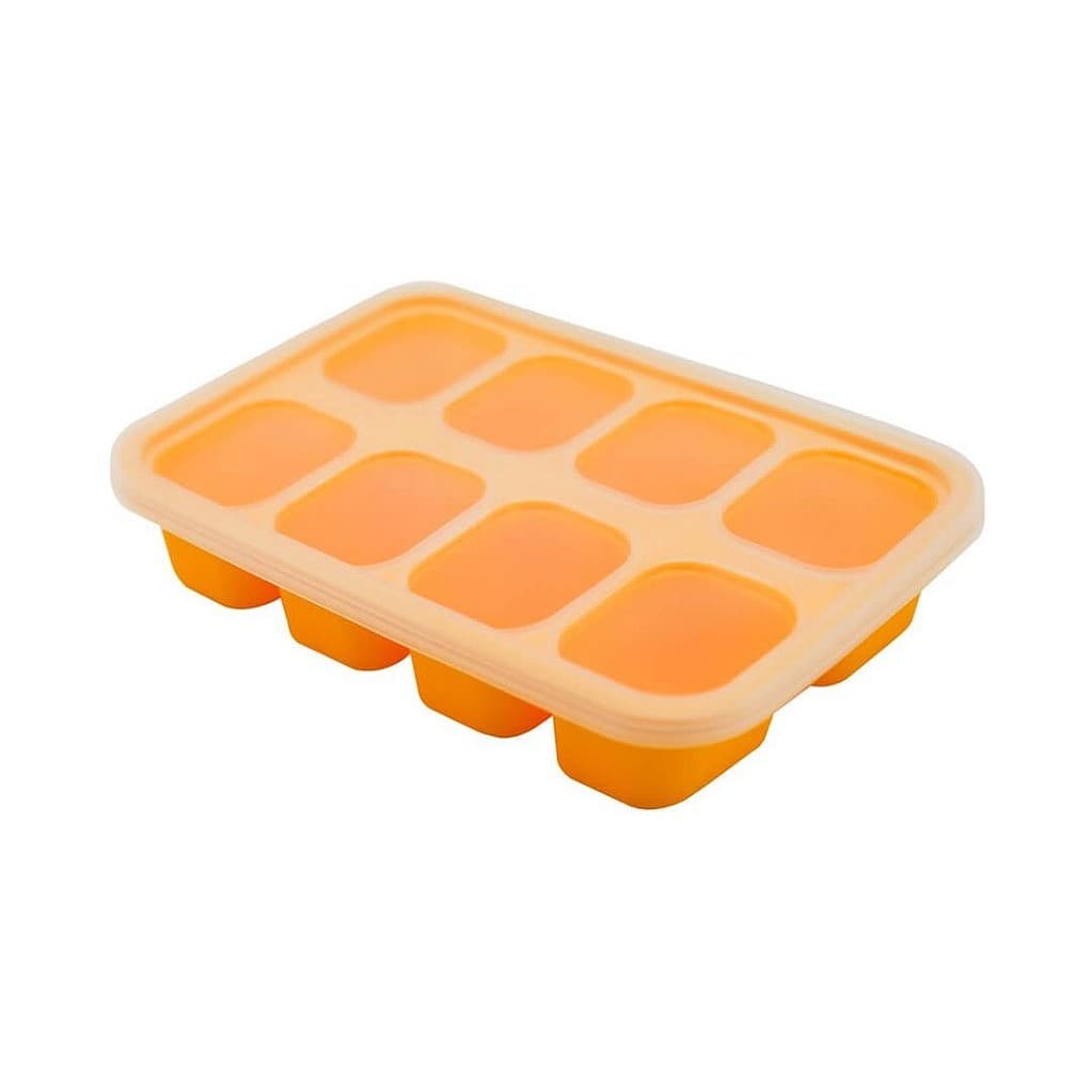 Porta Papinha de Silicone com Tampa 8 Cubos (30ml) Girafa - Marcus & Marcus