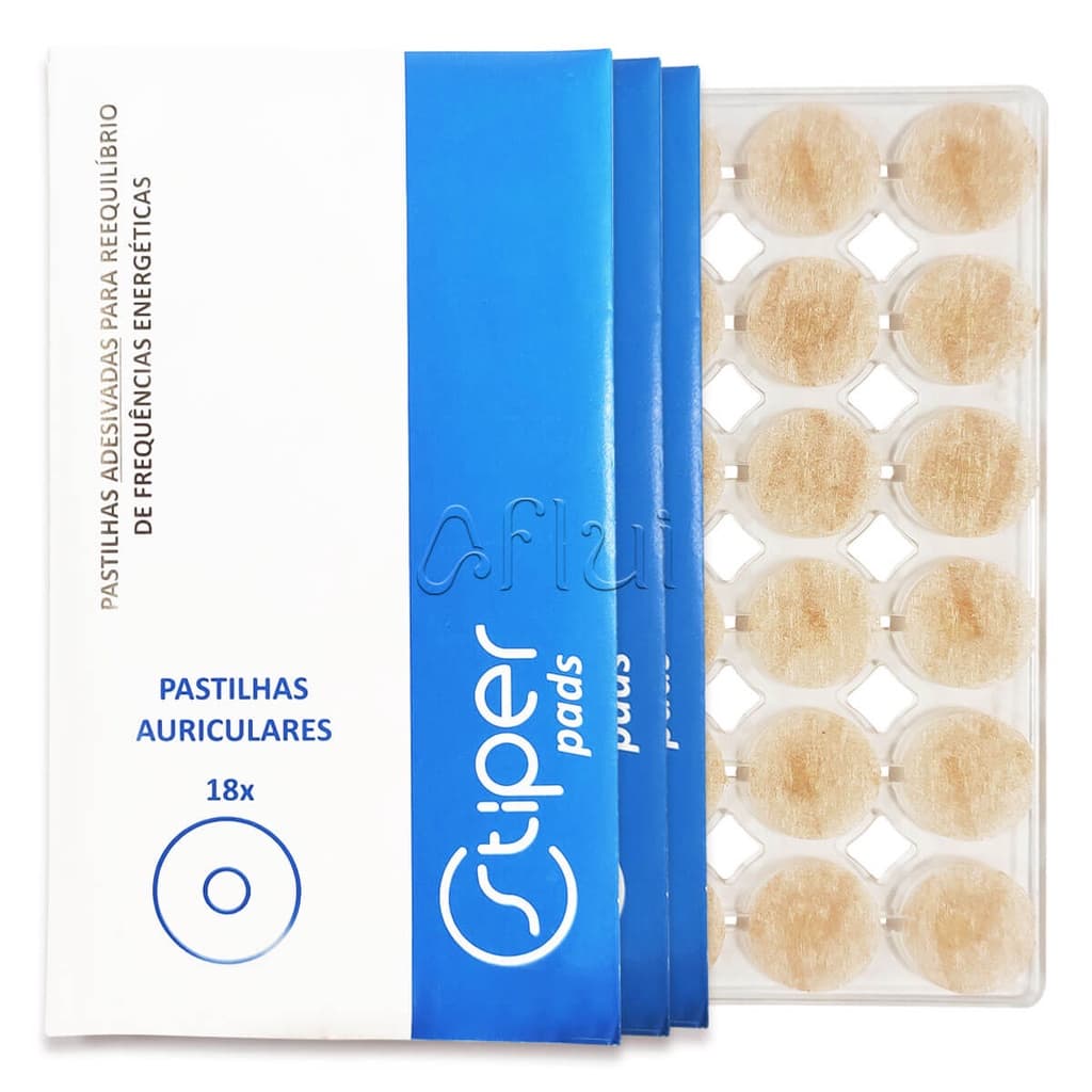 Stiper Pads Auricular 54 Pastilhas de Silício com Micropore Stiperterapia