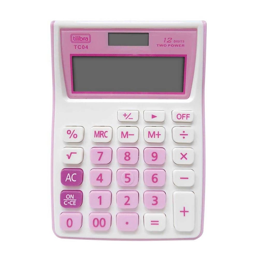 CALCULADORA DE MESA 12 DIG TC04 ROSA TILIBRA