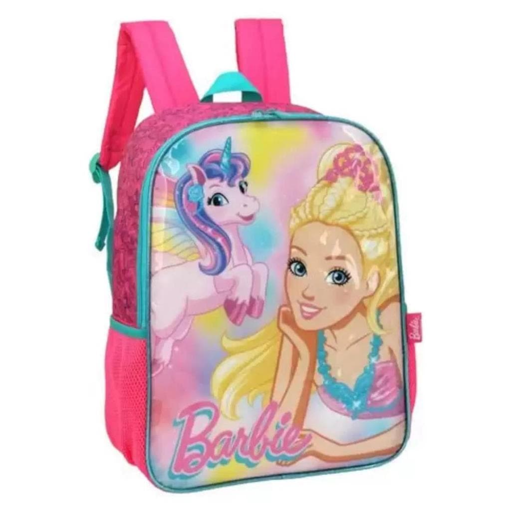 Mochila Costa Infantil Escolar Menina Feminina Unicornio Barbie Unicornio Luxcel