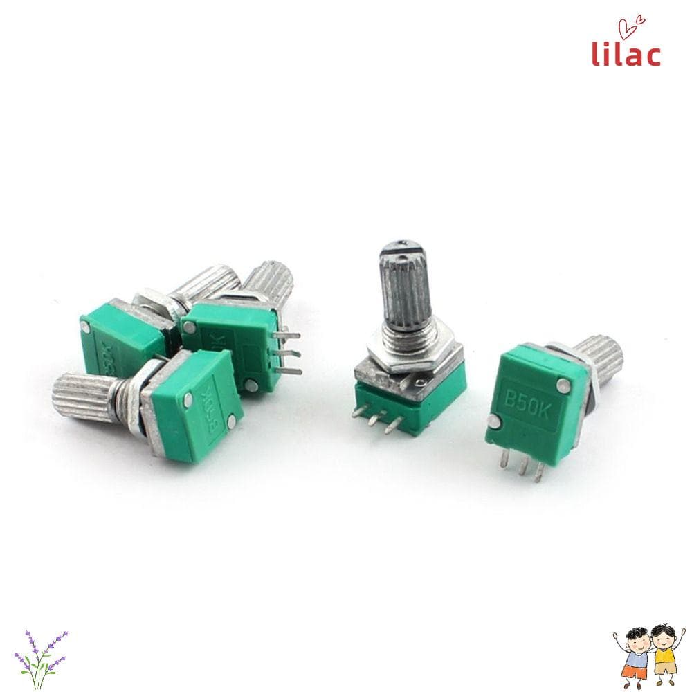 LILAC2 Potenciômetros , 50K Ohm B50K Tipo B , Aplicação Ampla Cone Rotativo Único Linear 3Pin