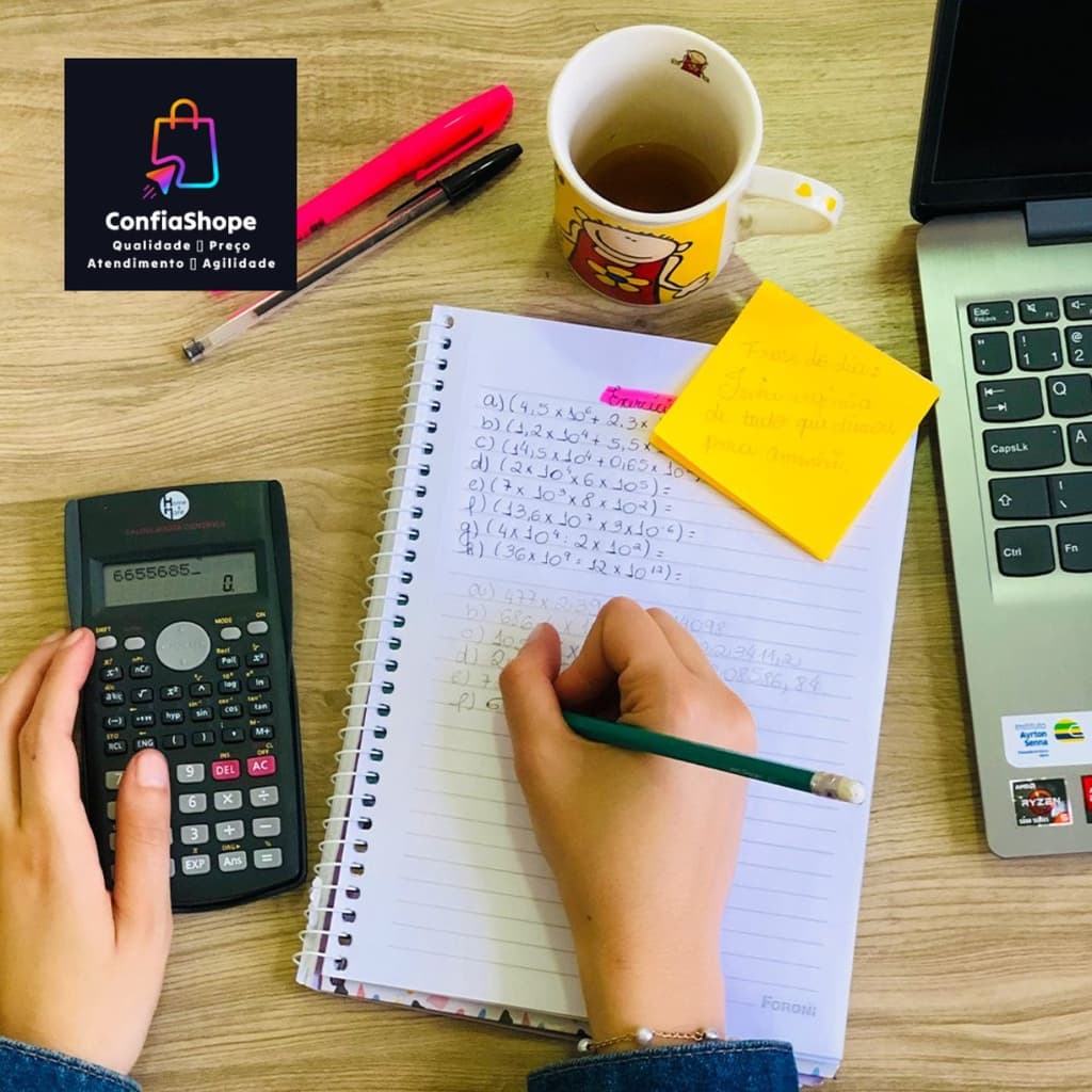 Calculadora Científica com 240 Funções e Display de 2 Linhas