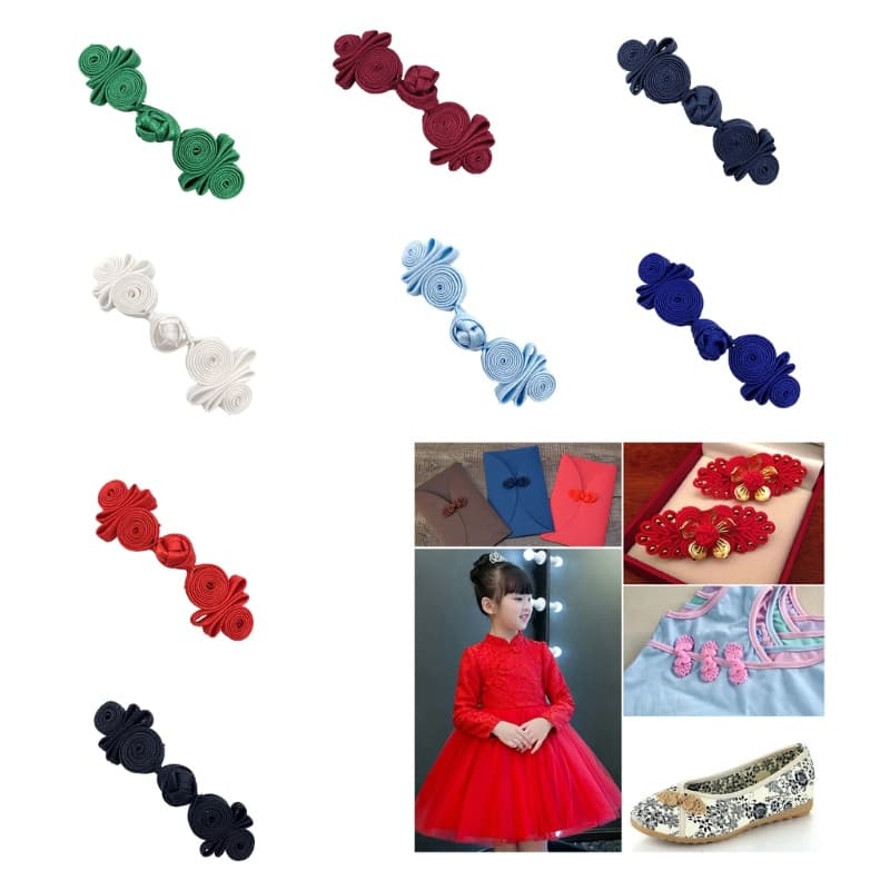 Kellnny Tang Camisa Botão Cabaça Forma Cheongsam Prendedor DIY Nó