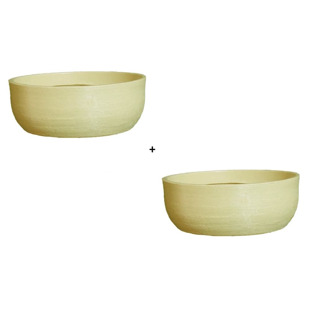 Kit 2 Vasos Planta 35x15 Bacia Cuia Polietileno