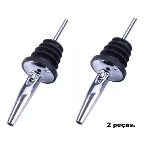 Bico Dosador Inox para Bar, Restaurante, Barman, Bebidas, Azeite -  2unidades - HM6686