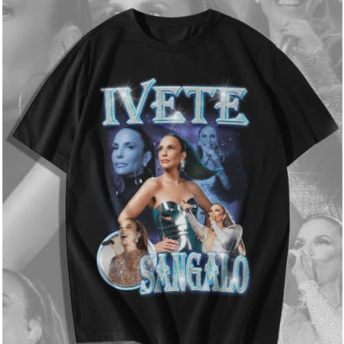 Camisas Camiseta Ivete Sangalo Artista Camisa Unissex 100% Algodão - Envio em 24H
