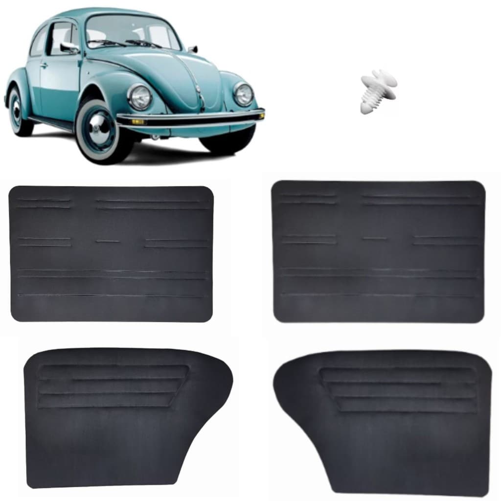Jogo revestimento forro porta fusca 78/96 papelão + grampos