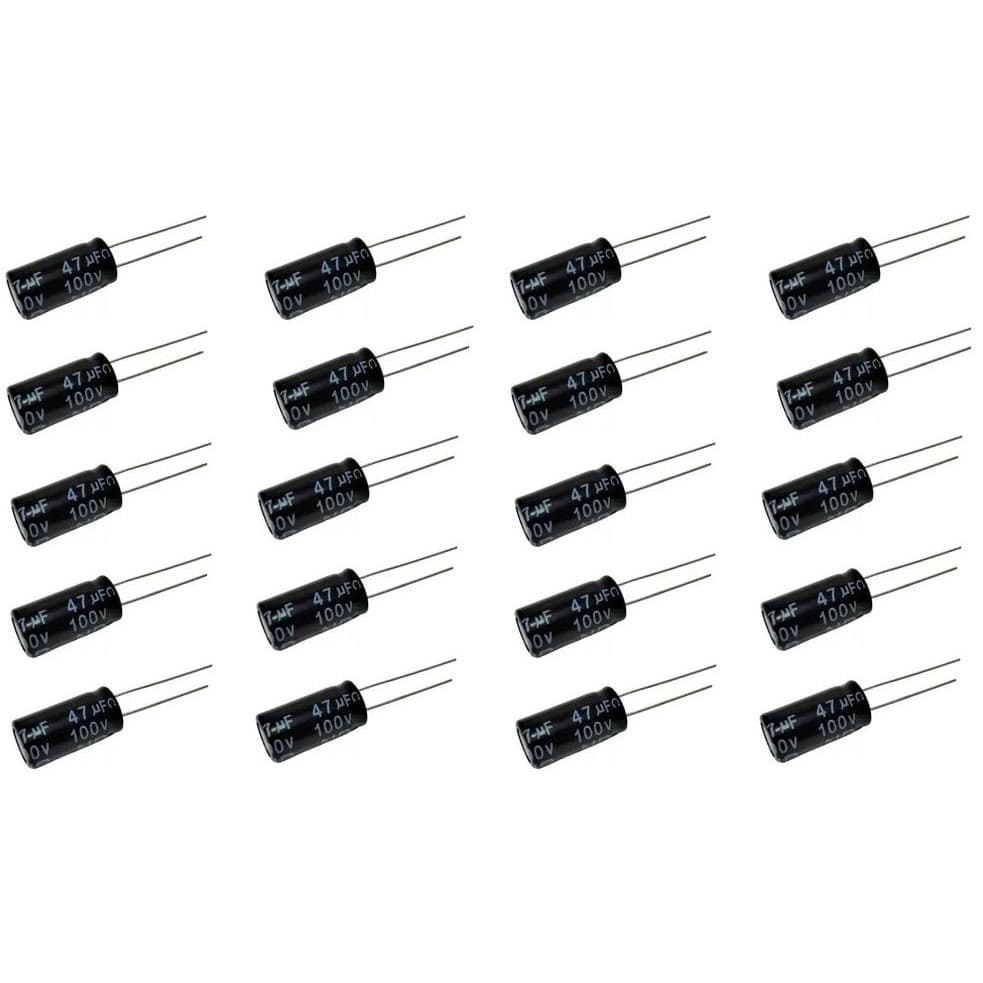 20 Capacitor 47x100 Bipolar Para Driver Corneta 47Uf 100V