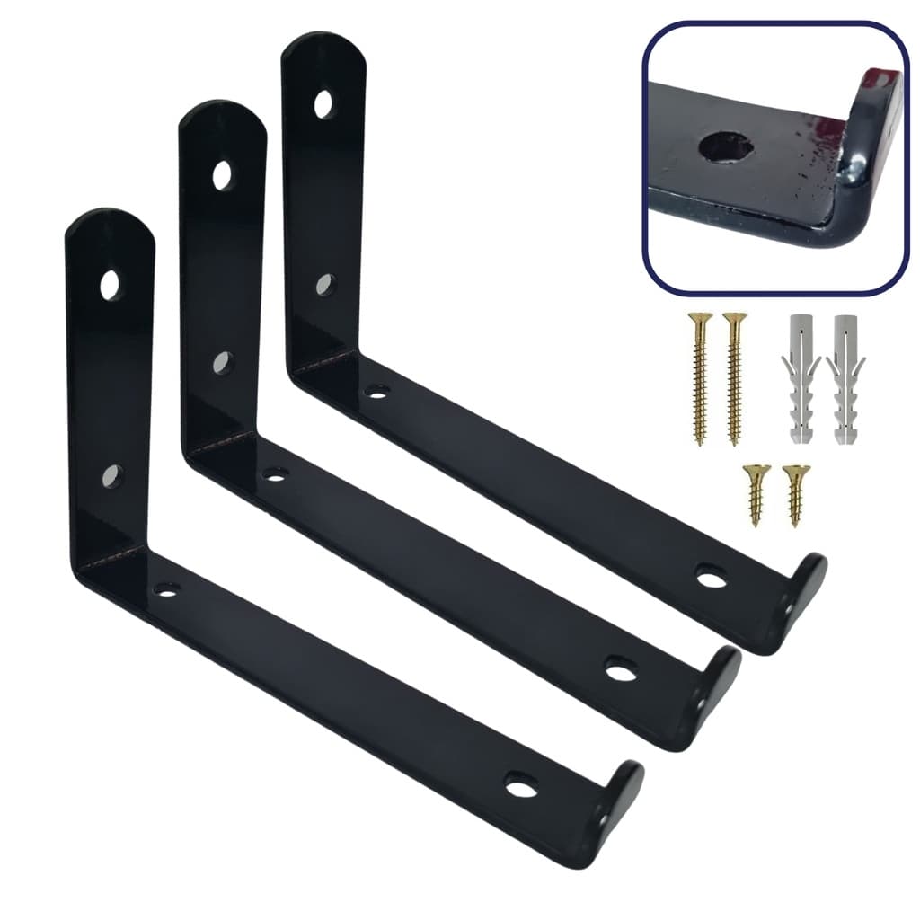 Mão Francesa Invertida 40cm 5mm 3 Peças Reforçada Industrial