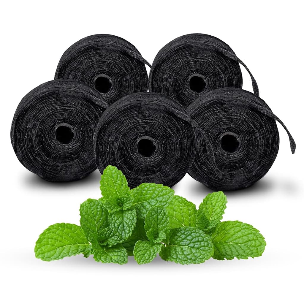 Fio Dental Expansível Tratado Com Carvão Ativado , Xilitol , Cera Natural À Base De Plantas , Sabor Refrescante De Menta