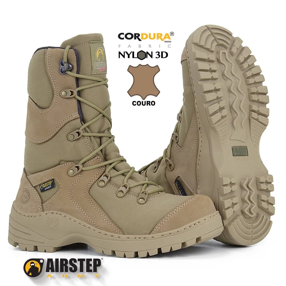 Coturno Bota Couro 2mm Bota Forhonor AIRSTEP Desert Storm 8990-6