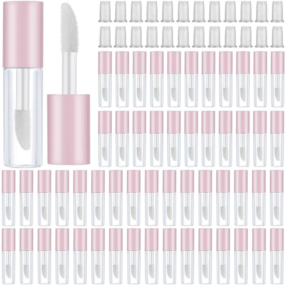 30/50/1001.2ML Clean Lipstick Tube Mini Empty Lip Gloss Plastic Refillable Bottles Travel Liquid Sample Bottle for Women