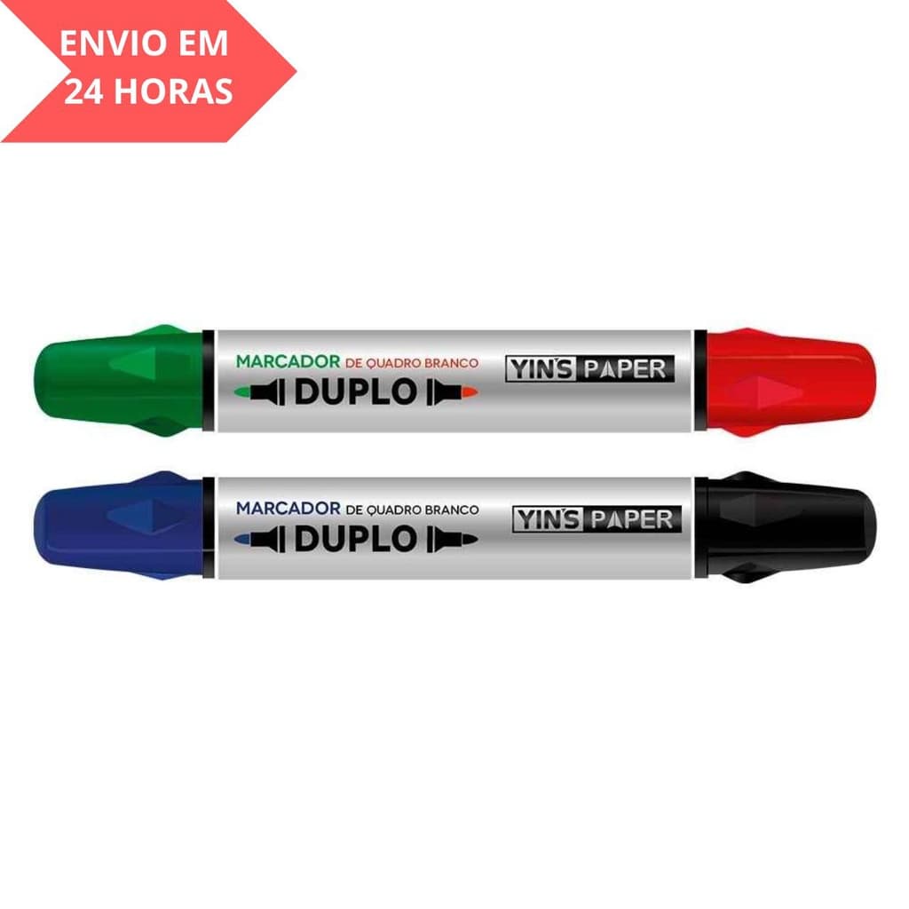 2 Marcadores duplo Quadro Branco Caneta 4 cores