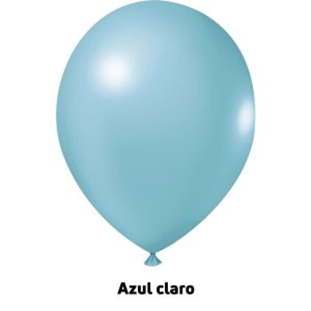 Balão Joy N8 azul claro 50 unidades