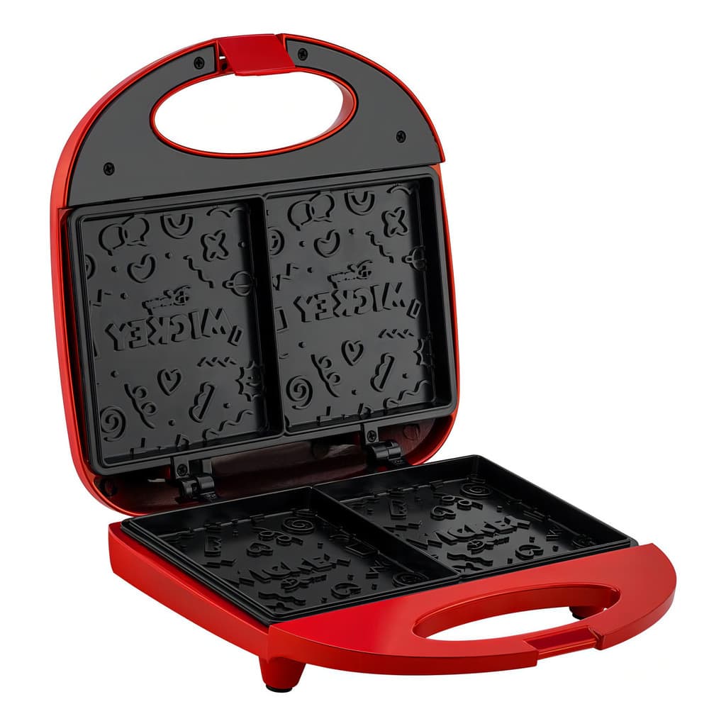 Sanduicheira Mickey Mouse Funny Plates Mallory - 127v Cor Vermelho