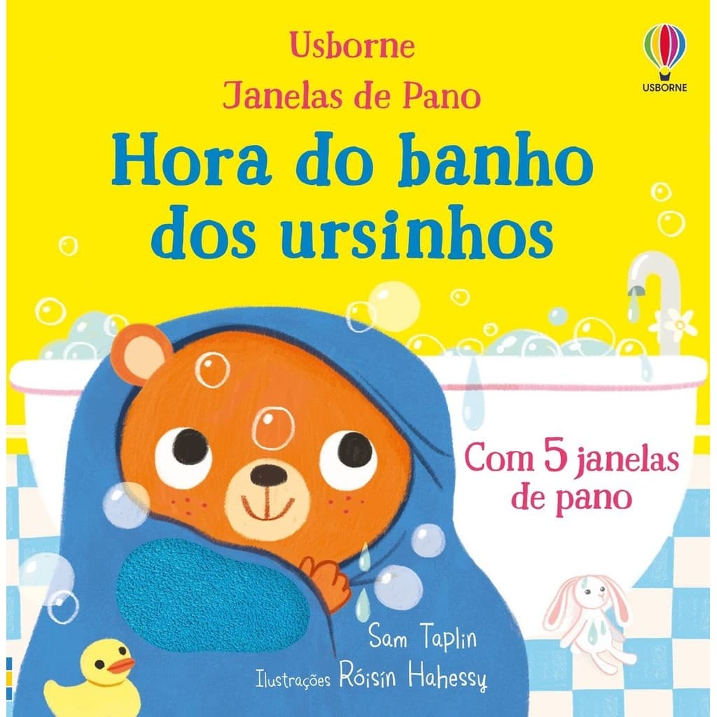 Hora do banho dos ursinhos: janelas de pano