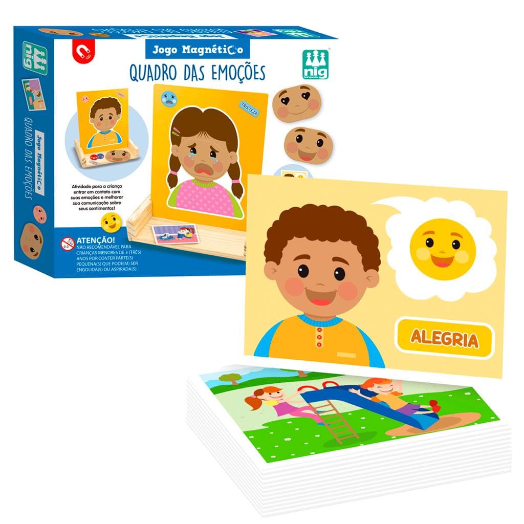Jogo Educativo Quadro Das Emocoes 30 pecas Pedagogico Infantil Terapeutico 0465 - Nig Brinquedos