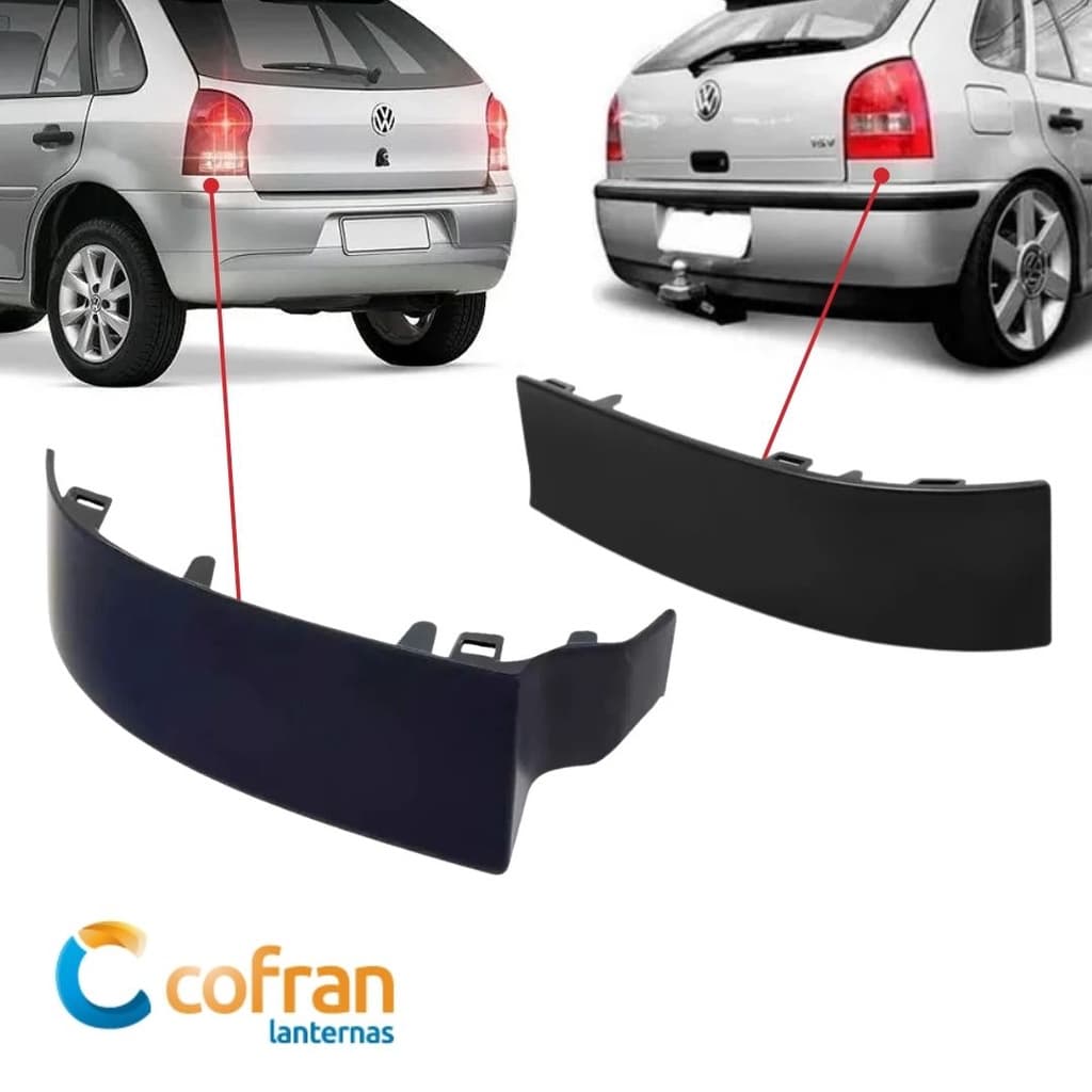 Par de Moldura da Lanterna Gol G3 2000 a 2005 ou G4 2002 a 2011