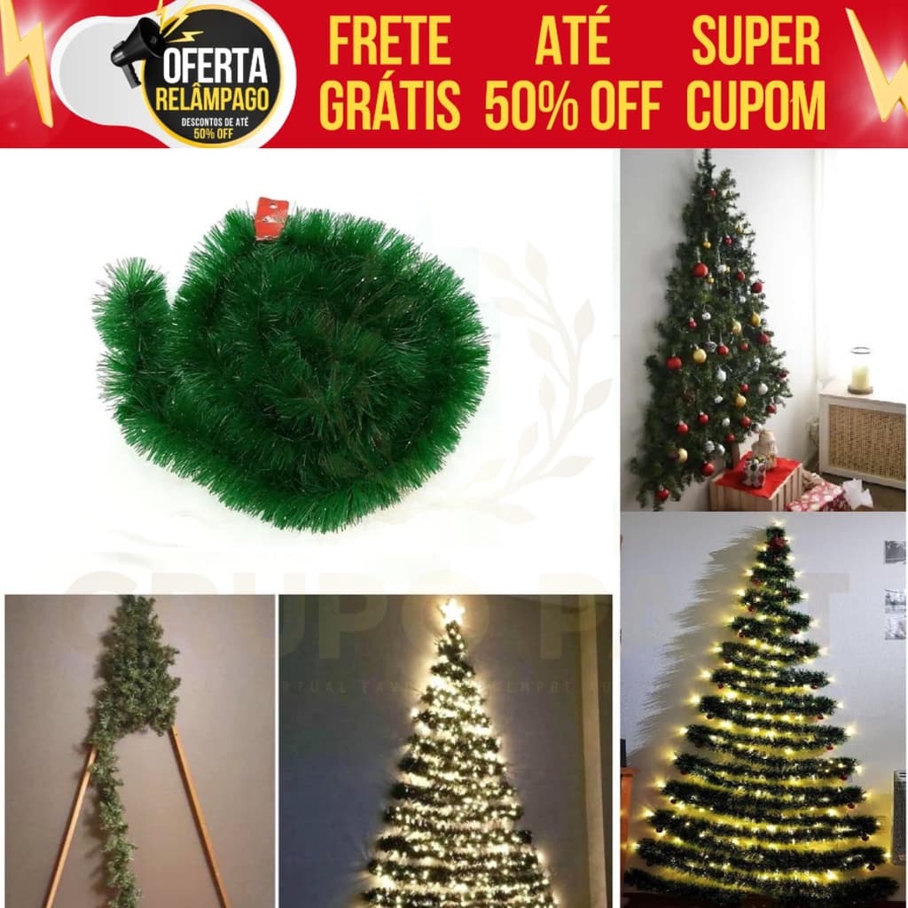 Festão Natal 8cm Espessura Verde 10 Metro Comprimento Enfeite Decoração Arvore Comercio Lojas Portas Guirlandas De Nevado Escuro Natalino Aramado Galhos Verde Crua Rattan Natalina Ambientes Fina Diversos