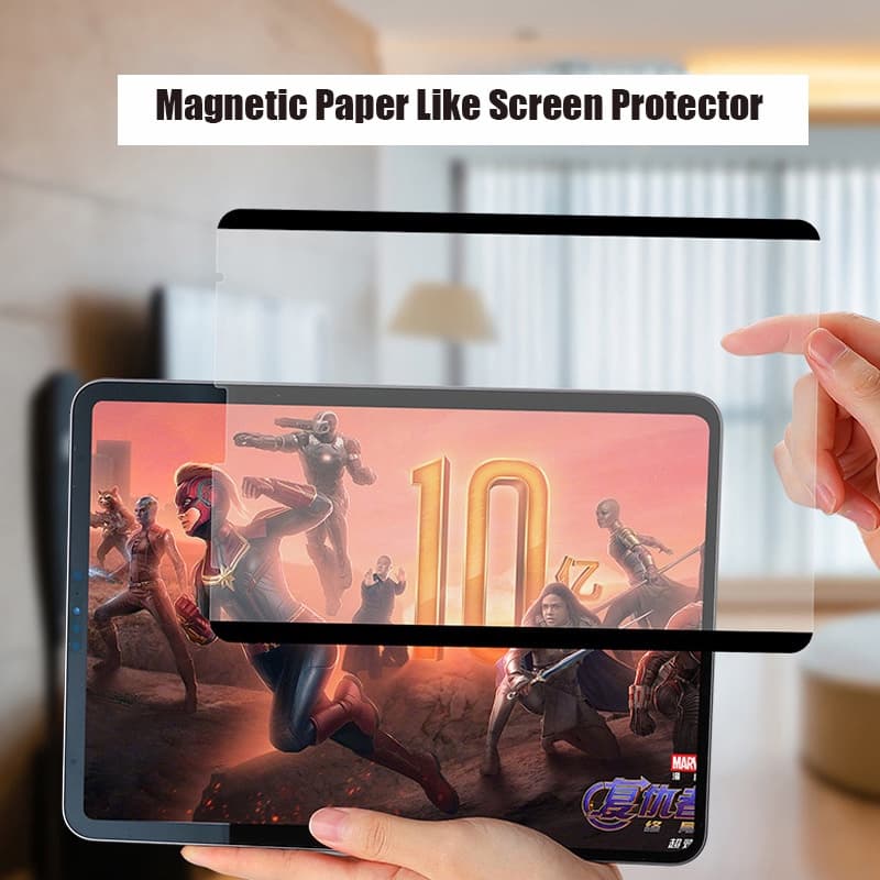 Papel Magnético Como Filme Para Samsung Galaxy Tab S9 FE Plus S8 + 12.4'11 S7 + S7 S6 Lite A9 A8 Protetor De Tela De Desenho Removível